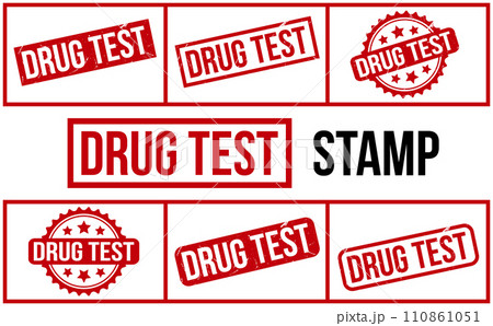 Drug Test Rubber Stamp Set Vector 110861051