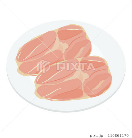鶏モモ肉のイラスト 鶏モモ肉のイラスト 110861170
