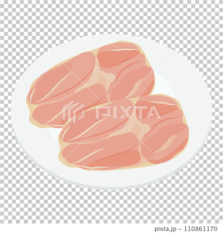 鶏モモ肉のイラスト 鶏モモ肉のイラスト 110861170