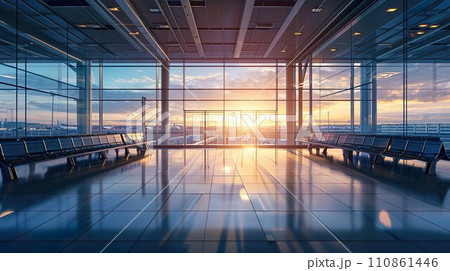 空港のターミナル内のイメージ01 110861446