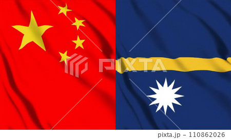 中国とナウルの国旗 110862026