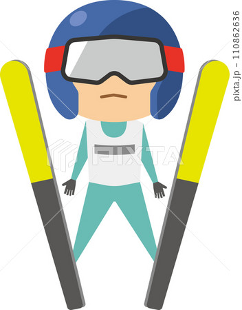 男子スキージャンプ選手のイメージイラスト 110862636
