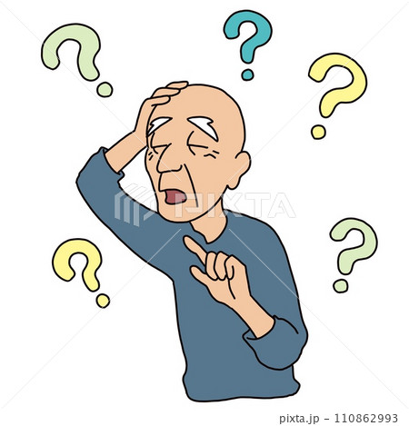 認知症のおじいさん 110862993