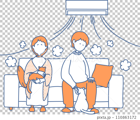 簡單插畫溫馨的房間 110863172