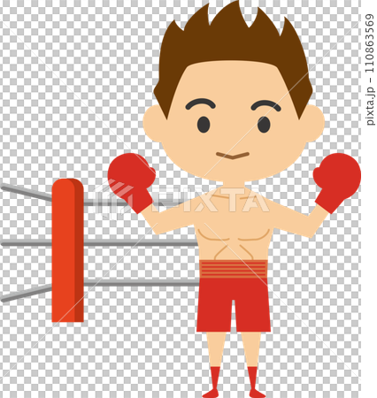 男子プロボクサーのイメージイラスト 男子プロボクサーのイメージイラスト 110863569