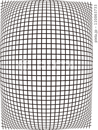縦長に膨張する網目模様のイラスト素材 110863733
