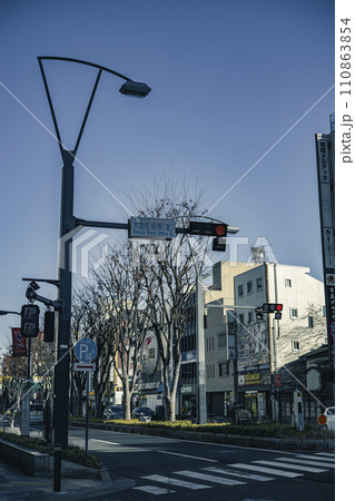 大宮 駅前の道路 横断歩道 街灯 大宮 駅前の道路 横断歩道 街灯 110863854
