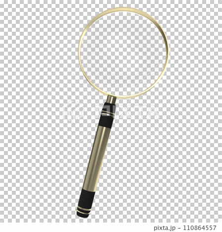 The magnifying glass png image 3d rendering. The magnifying glass png image 3d rendering. 110864557
