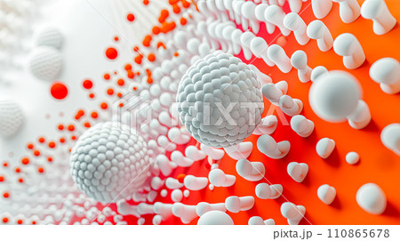 AI-generated content. Dance of Spheres: A mesmerizing 3D dot art landscape where geometry and color converge to create a visual symphony of form and space. 110865678