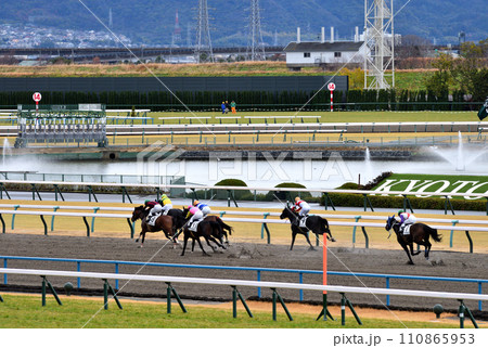京都競馬場スタンド前の攻防 京都競馬場スタンド前の攻防 110865953