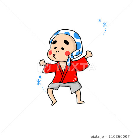 躍るひょっとこのイラスト 躍るひょっとこのイラスト 110866007
