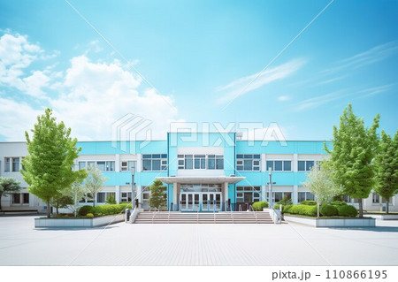 学校の校舎イメージ03 学校の校舎イメージ03 110866195