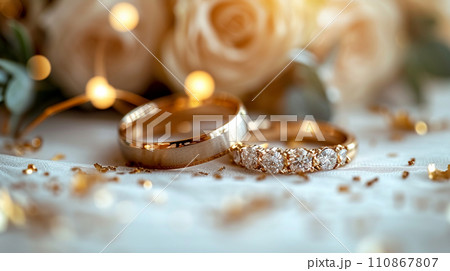 結婚式をイメージした白基調の背景画像