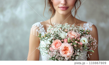 結婚式をイメージした白基調の背景画像