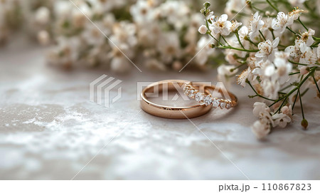 結婚式をイメージした白基調の背景画像