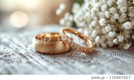 結婚式をイメージした白基調の背景画像