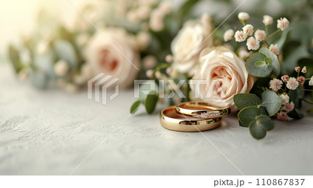結婚式をイメージした白基調の背景画像