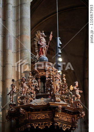 Interior of the St. Vitus Cathedral in Prague Castle in Czechia 110867993