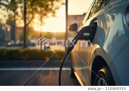 電気自動車の充電イメージ01 電気自動車の充電イメージ01 110869358