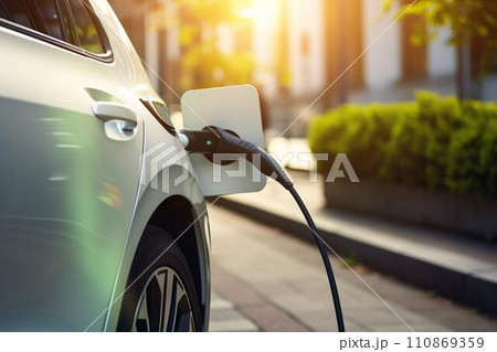 電気自動車の充電イメージ02 110869359