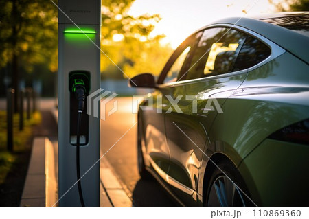 電気自動車の充電イメージ03 110869360
