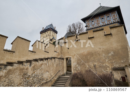 Karlstejn famous gothic Bohemian castle near Prague capital of Czech Republic Karlstejn famous gothic Bohemian castle near Prague capital of Czech Republic 110869567