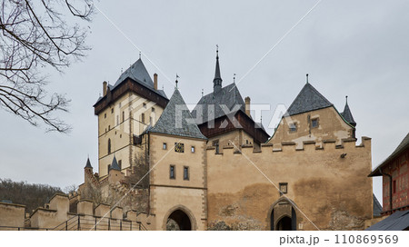 Karlstejn famous gothic Bohemian castle near Prague capital of Czech Republic 110869569