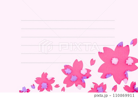 桜のレター素材 110869911
