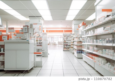 ドラッグストアの店内イメージ01 110870782
