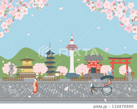 春の京都の街並み 春の京都の街並み 110870800