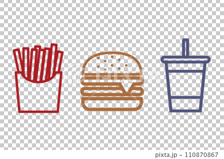 漢堡圖標集 110870867