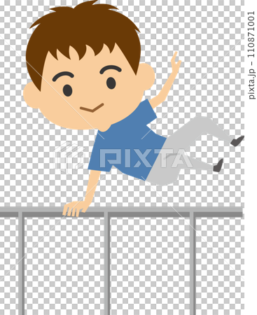男子パルクール選手のイメージイラスト 110871001
