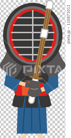 Image illustration of someone doing kendo 110871011