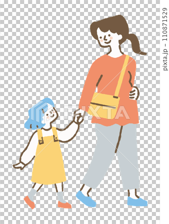 Pregnant mother holding her daughter's hand_color Pregnant mother holding her daughter's hand_color 110871529