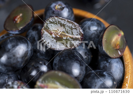 fresh pure blue grapes, sweet ripe grapes 110871630
