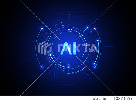 Artificial intelligence chipset on circuit board in futuristic concept technology artwork for web, banner, card, cover. Vector illustration Artificial intelligence chipset on circuit board in futuristic concept technology artwork for web, banner, card, cover. Vector illustration 110871655