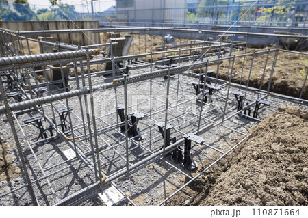 基礎工事鉄筋組みイメージ 基礎工事鉄筋組みイメージ 110871664