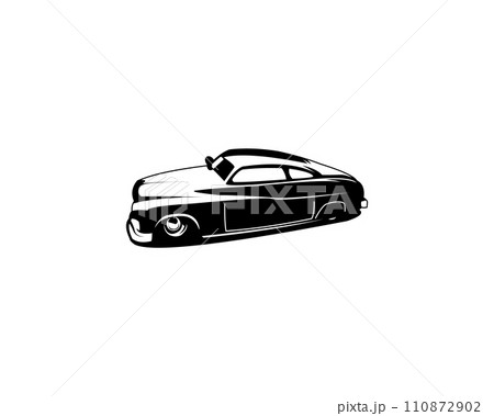 1949 mercury caupe vector design shown from the side. best for logo, badge, emblem, icon, sticker design 110872902