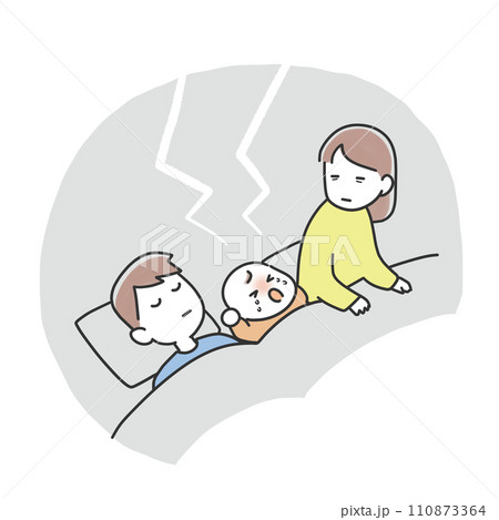 夜泣きで起きないお父さん 夜泣きで起きないお父さん 110873364