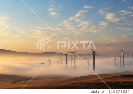 風力発電イメージ01 110873884