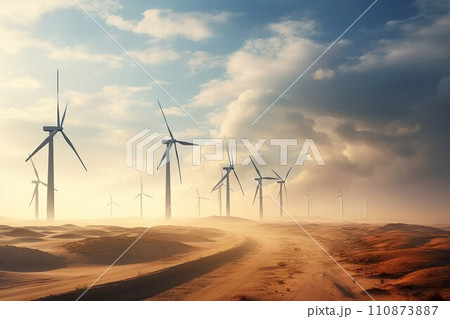 風力発電イメージ02 110873887