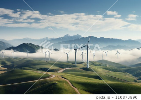 風力発電イメージ03 110873890