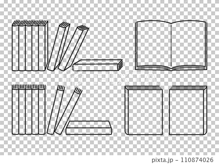 各種變化的黑白插圖書籍 110874026