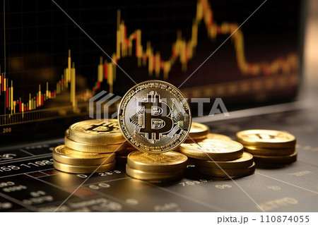 ビットコインのイメージ01 ビットコインのイメージ01 110874055