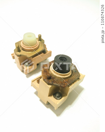Water pump starter parts isolated on white background Water pump starter parts isolated on white background 110874326