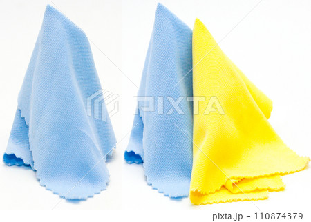 A picture of lens cleaning cloth on white background 110874379