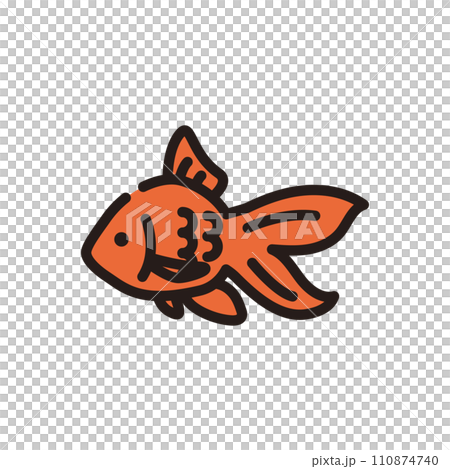 Goldfish animal icon illustration 110874740