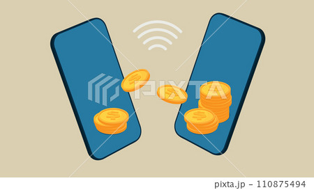 携帯同士でお金のやりとり 110875494