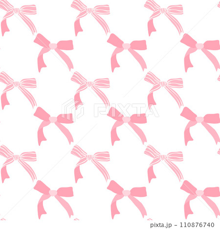 Coquette Seamless Pattern pink bow 110876740