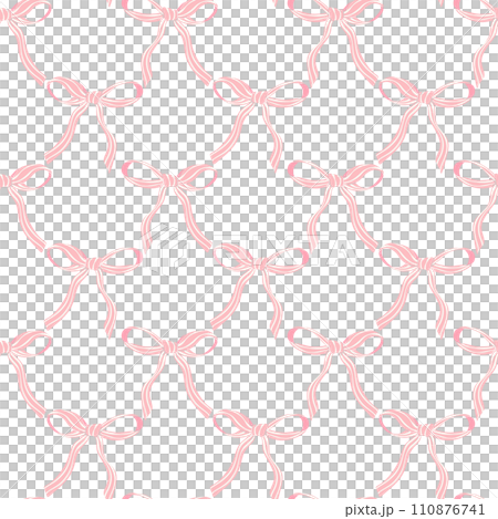 Coquette Seamless Pattern pink bow 110876741